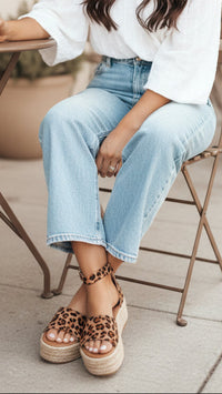Renee Platform Sandals: Leopard *SALE*