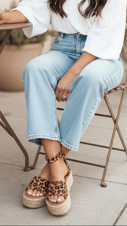 Renee Platform Sandals: Leopard *SALE*