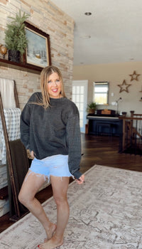 Olivia Basic Crewneck | Charcoal