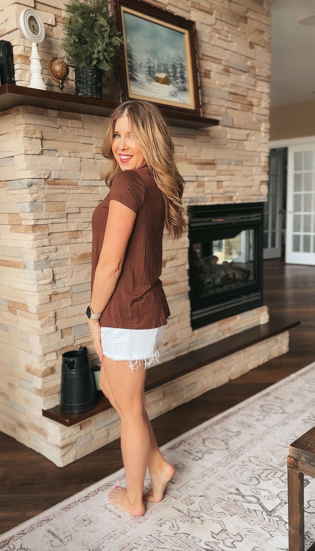 Morgan Basic Tee | Brown