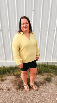Tamara V-Neck Sweater | Yellow