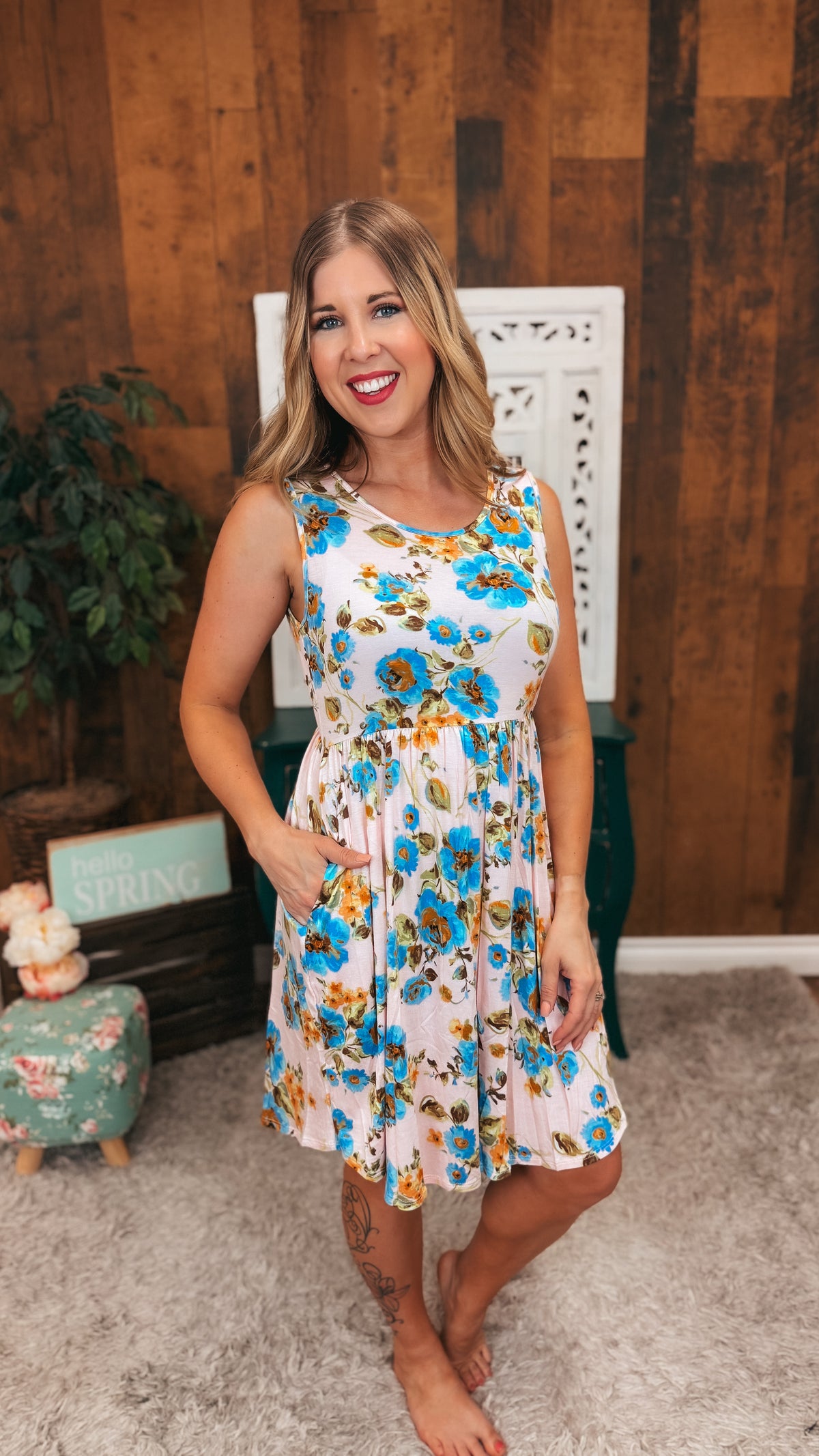 Kyrah Floral Sundress | Pink & Blue