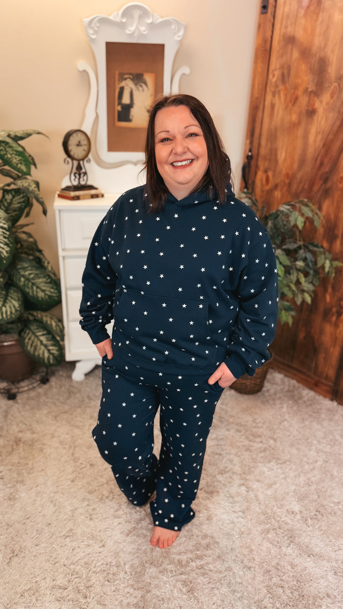 Arianna Star Hoodie | Navy