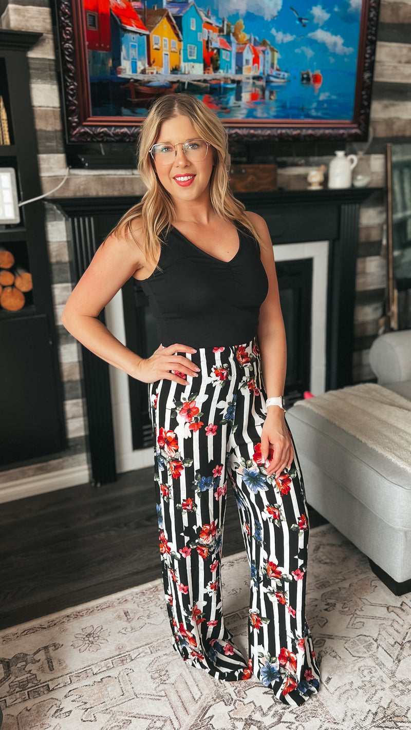 Shelly Wide Leg Floral Pants