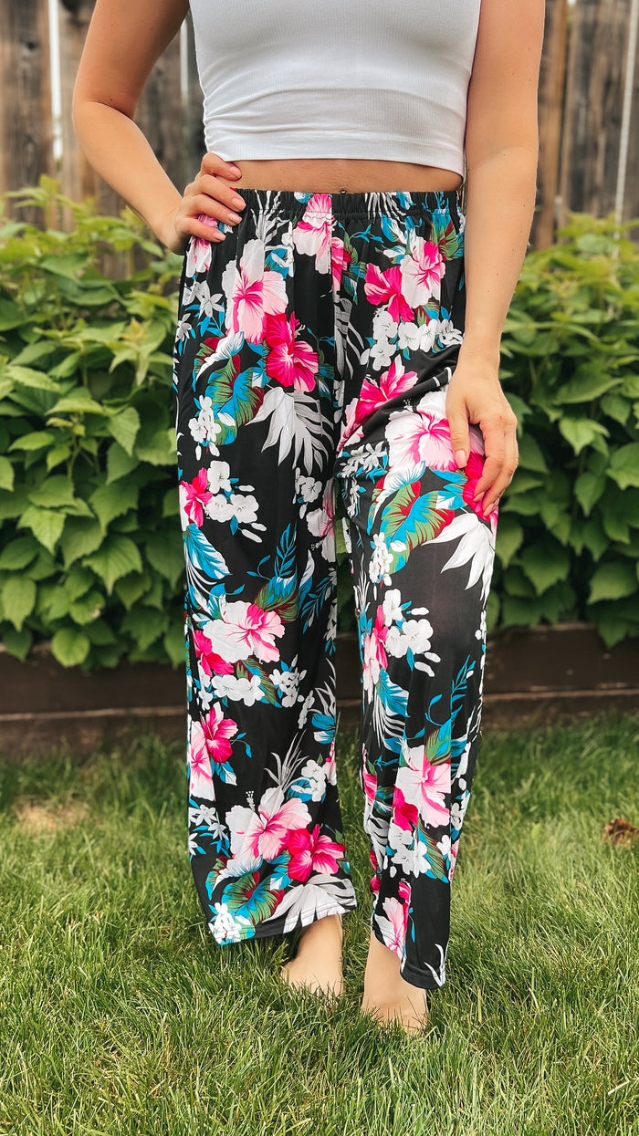 Jayla Floral Lounge Pants | Black