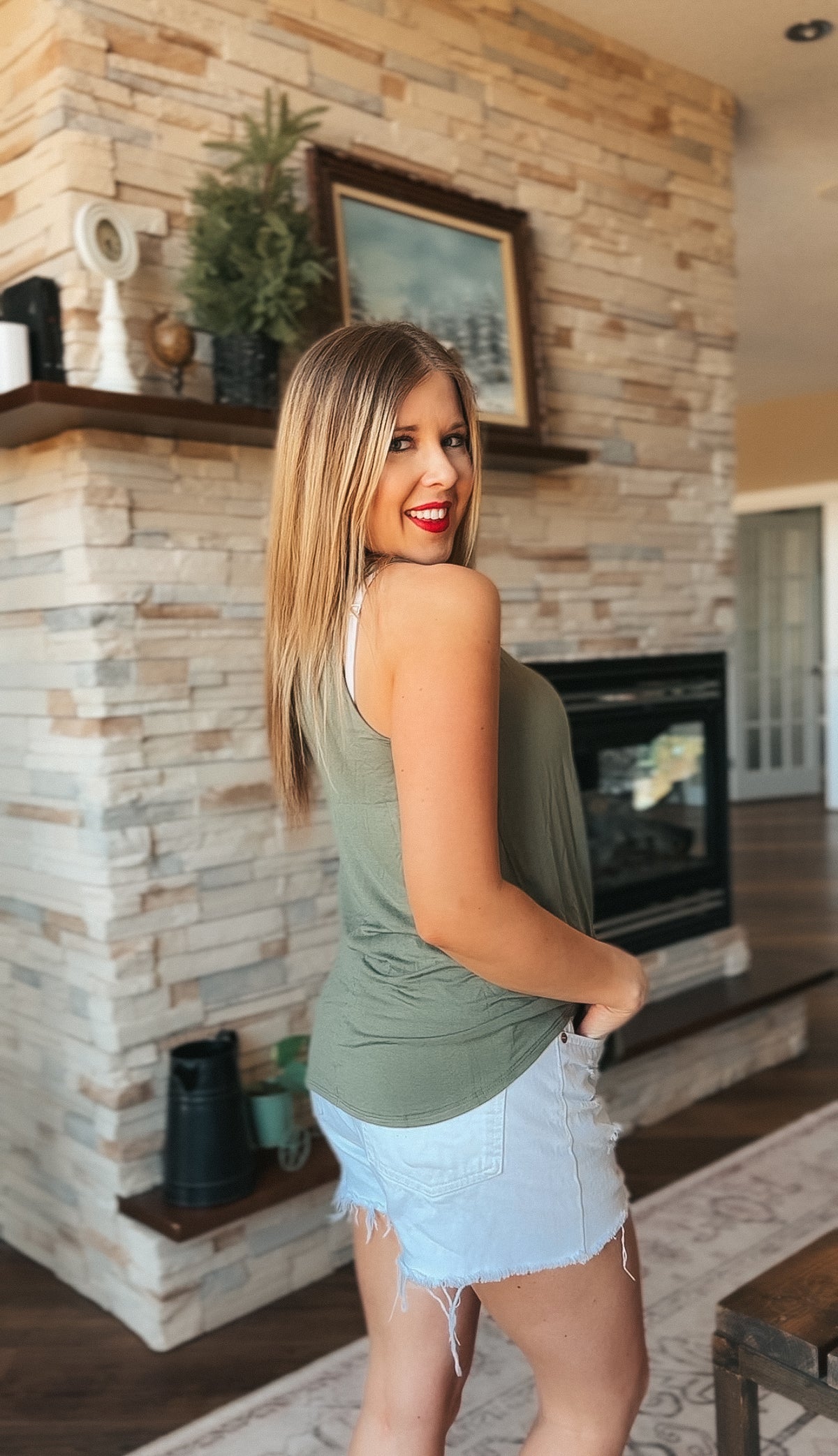 Morgan 2.0 Basic Tank Top | Olive
