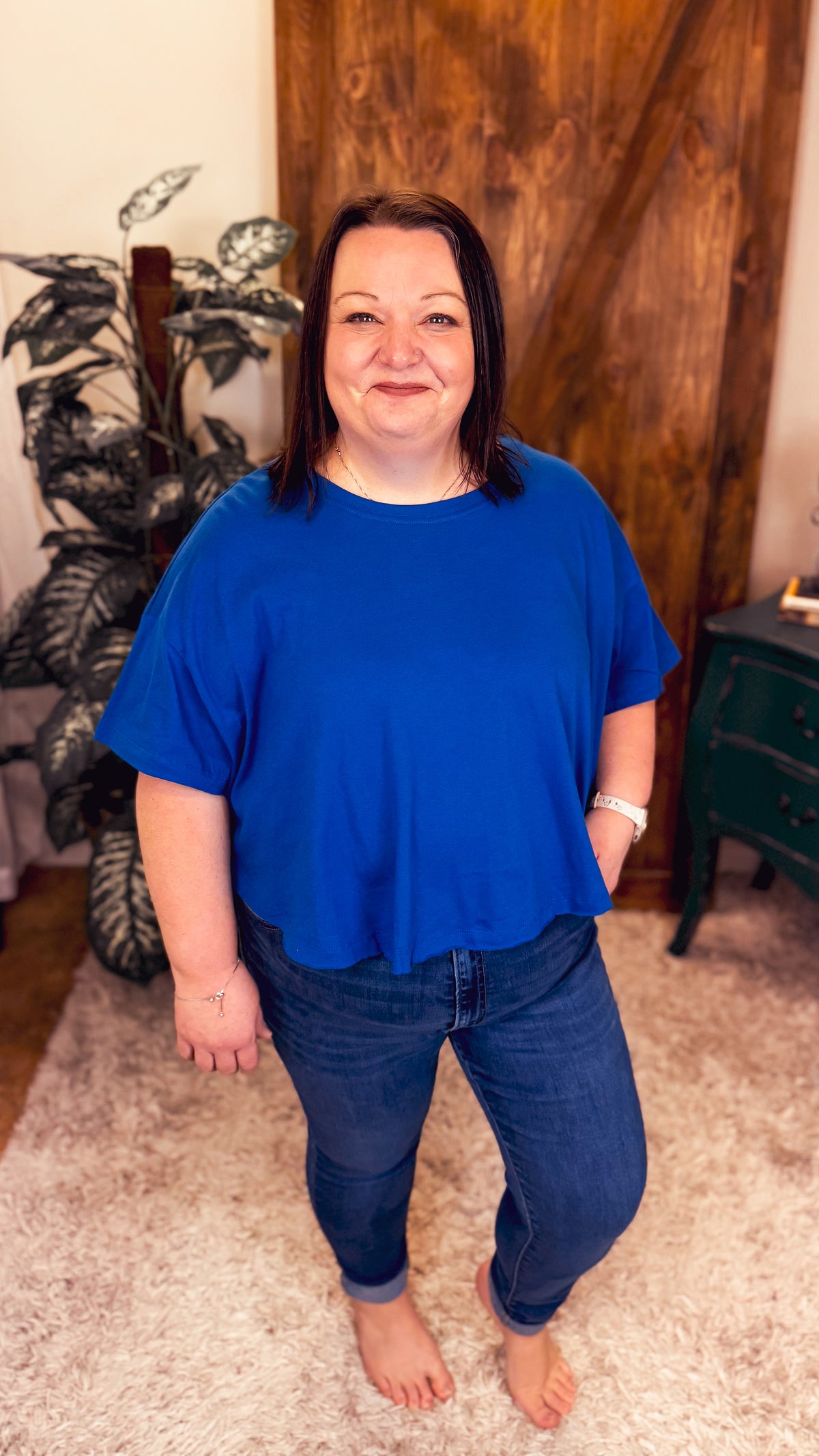 Juliette Flutter Tee | Classic Blue