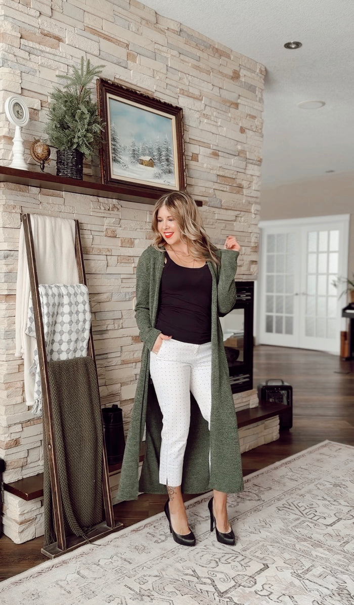 Kendal Duster Cardigan | Olive