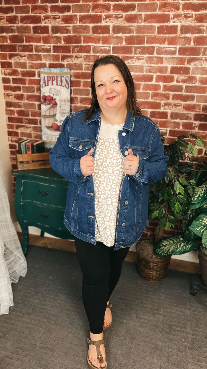 Kate Denim Jacket: Dark Wash
