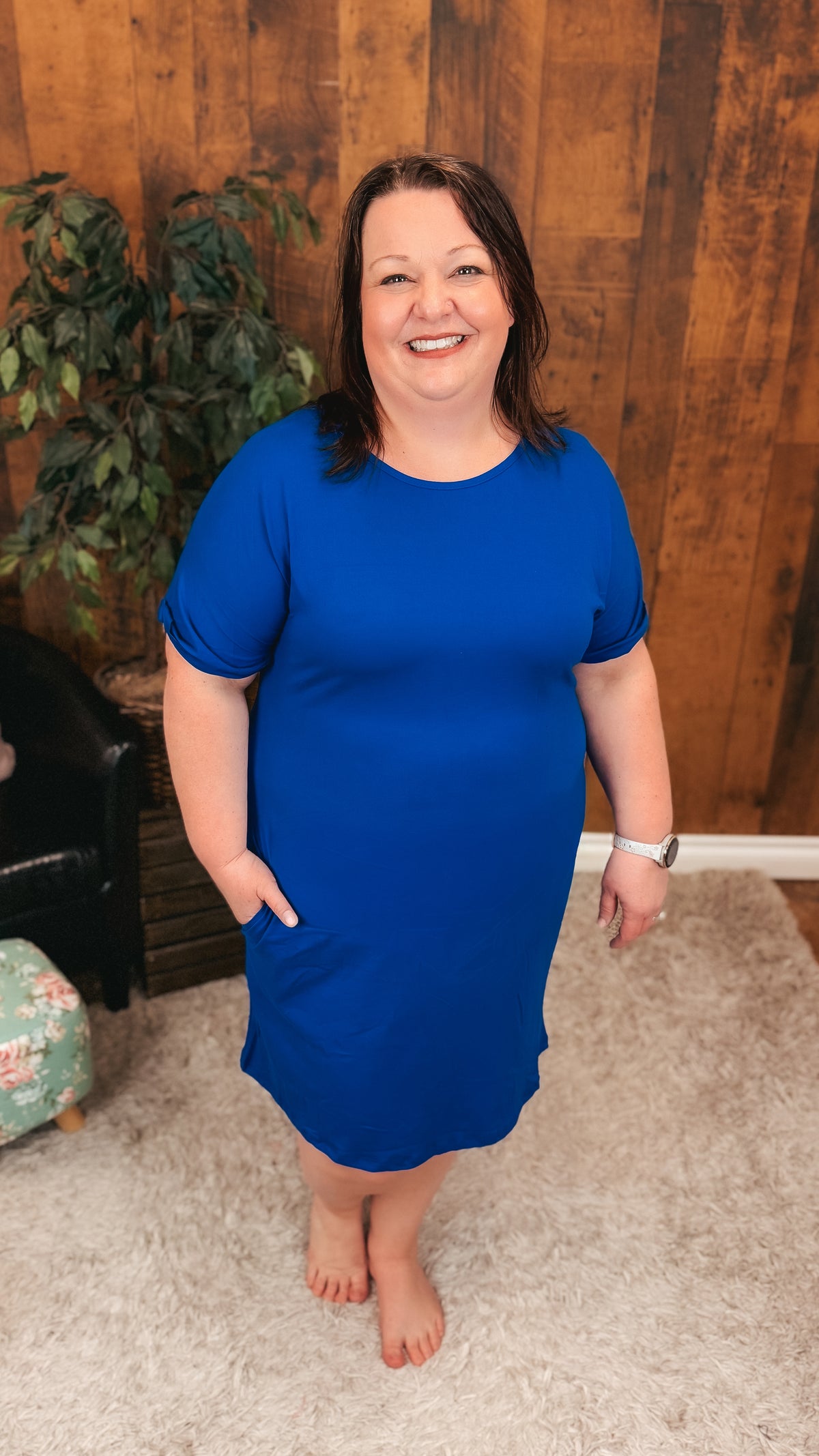 Courtney T-shirt Dress | Royal Blue
