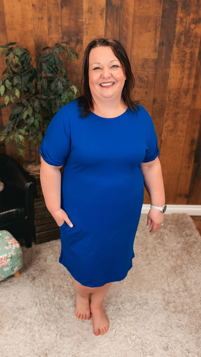 Courtney T-shirt Dress | Royal Blue