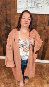 Beverly Oversize Knit Cardigan | Blush