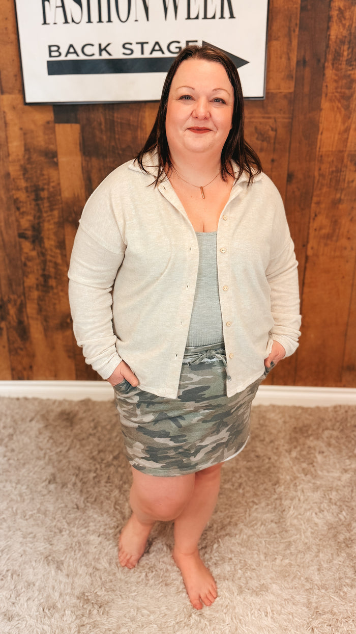 Janine Camo Jogging Skirt