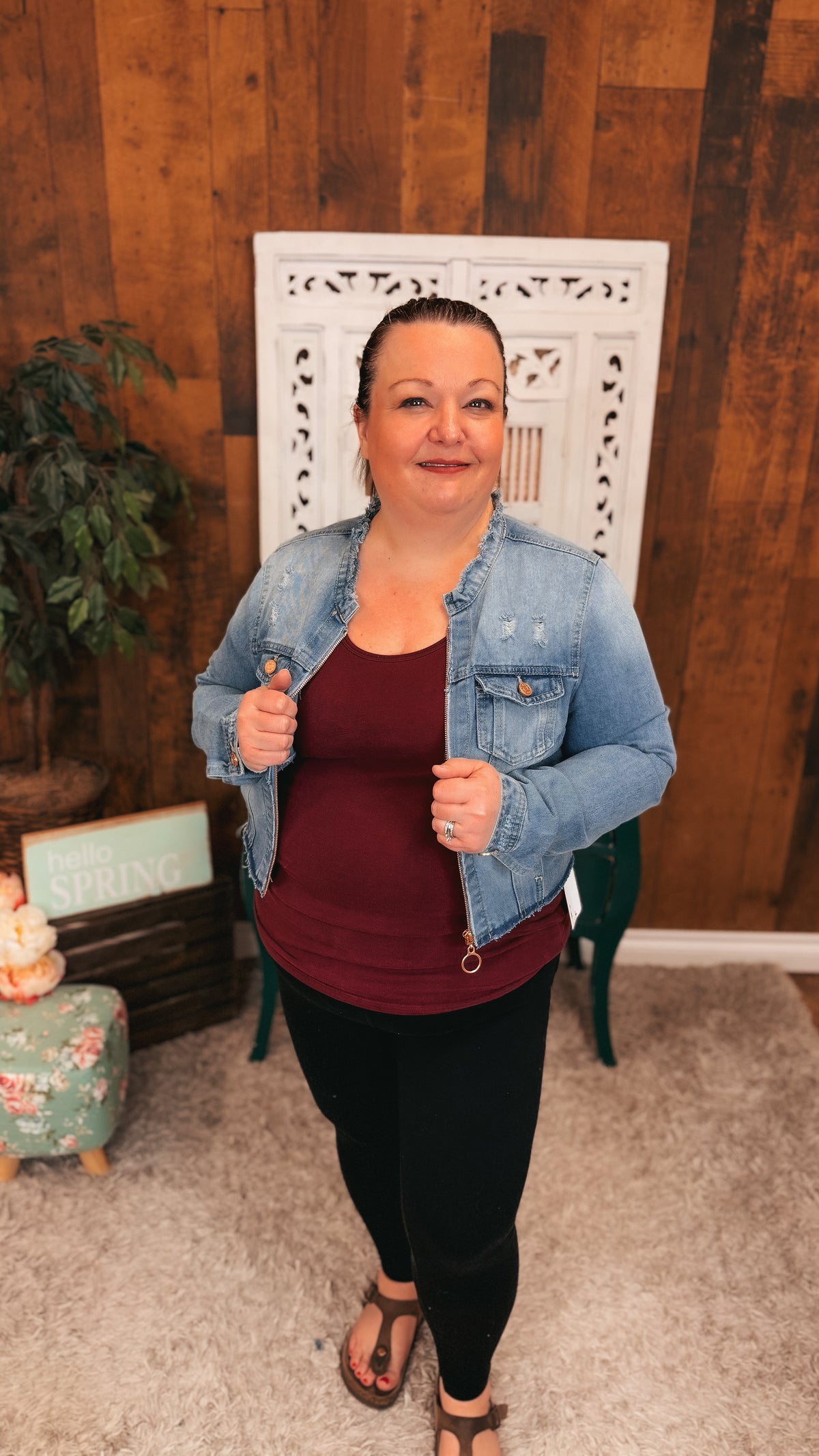 Joey Crop Denim Jacket | Medium Blue