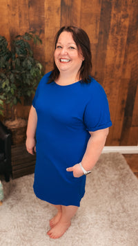 Courtney T-shirt Dress | Royal Blue