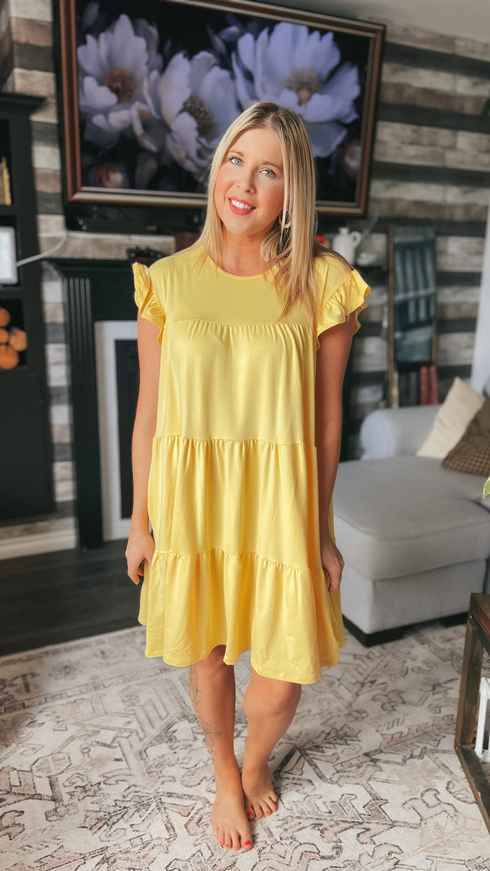 Lisa T-Shirt Dress: Yellow