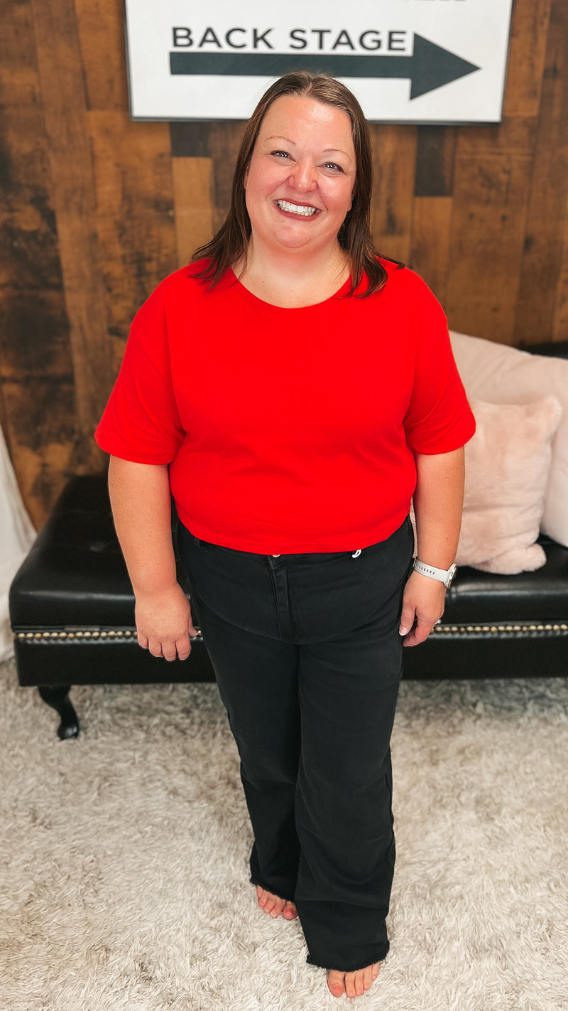 Christa Boxy Tee | Red