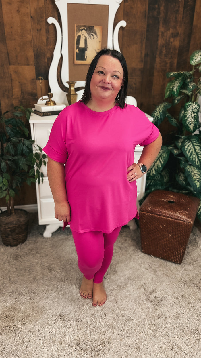 Skylar Lounge Set 2.0: Hot Pink