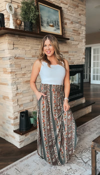 Paisley Maxi Skirt