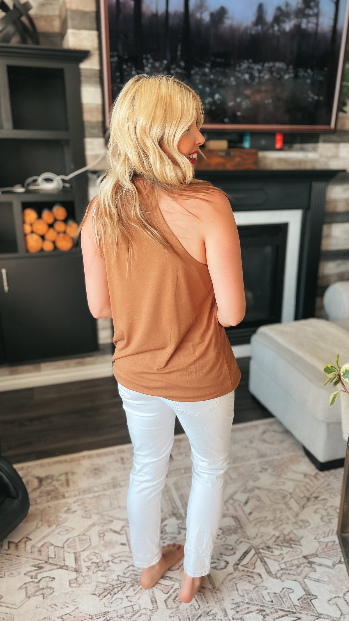 Trista Tank Top | Camel