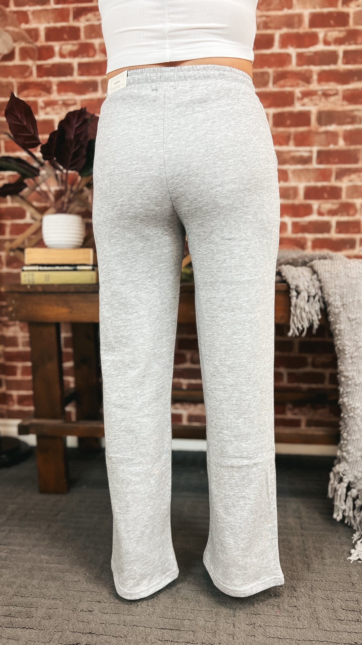 Jodie Wide Leg Jogging Pants | Grey