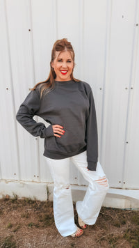 Holly Crewneck | Charcoal