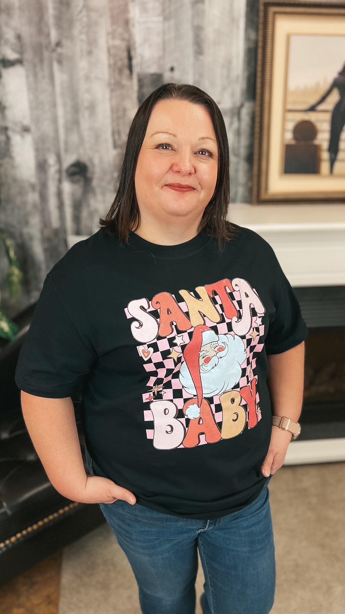 Santa Baby Tee| Black
