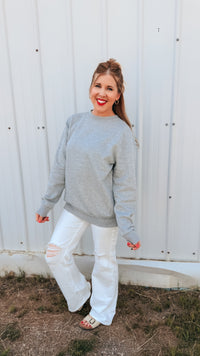 Holly Crewneck | Heather Grey