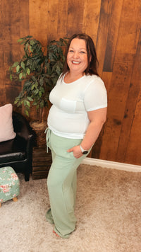 Crystal Wide Leg Pants | Olive