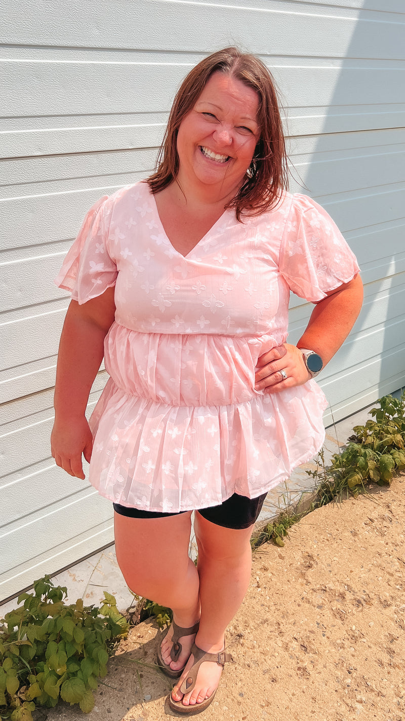 Aida Sheer Babydoll: Pink