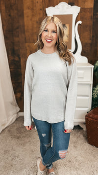 Scarlett Knit Sweater: Bone