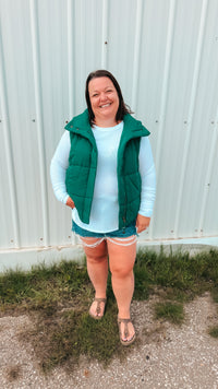 Tori Puffer Vest | Hunter Green