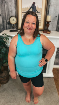 Rynlee Ribbed Tank Top: Mint