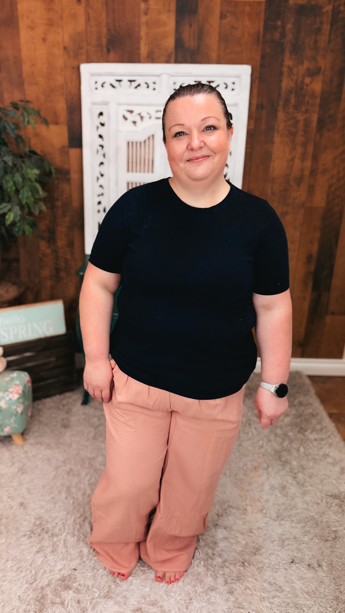 Nova Wide Leg Pants | Blush