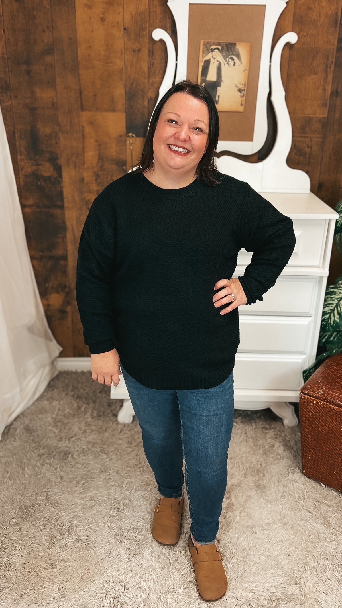 Scarlett Knit Sweater: Black