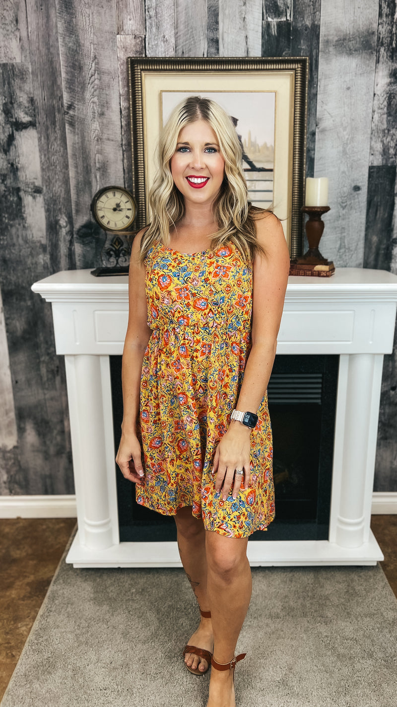 Diane Floral Sundress | Yellow
