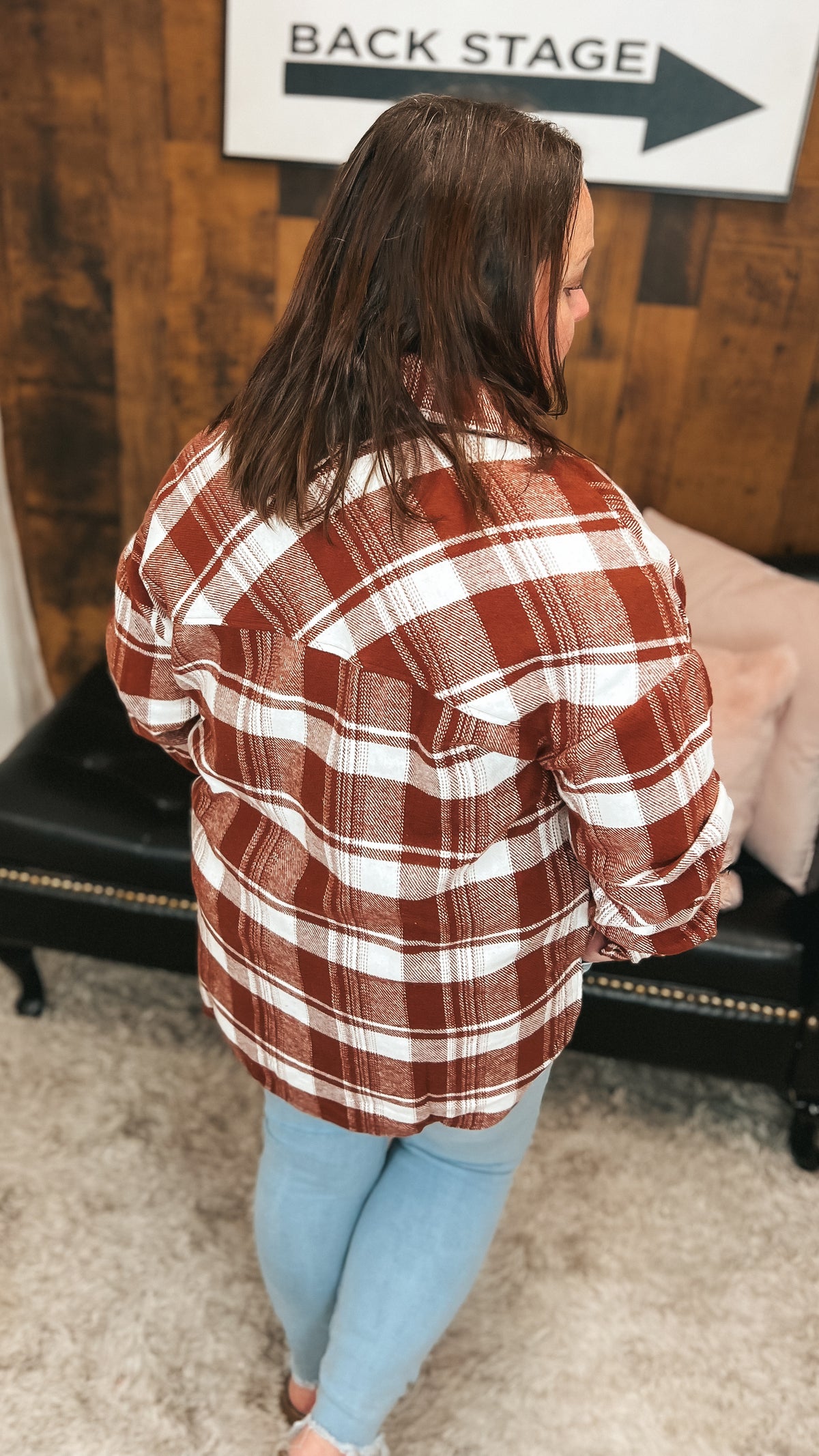 Finley Plaid Shacket | Brown