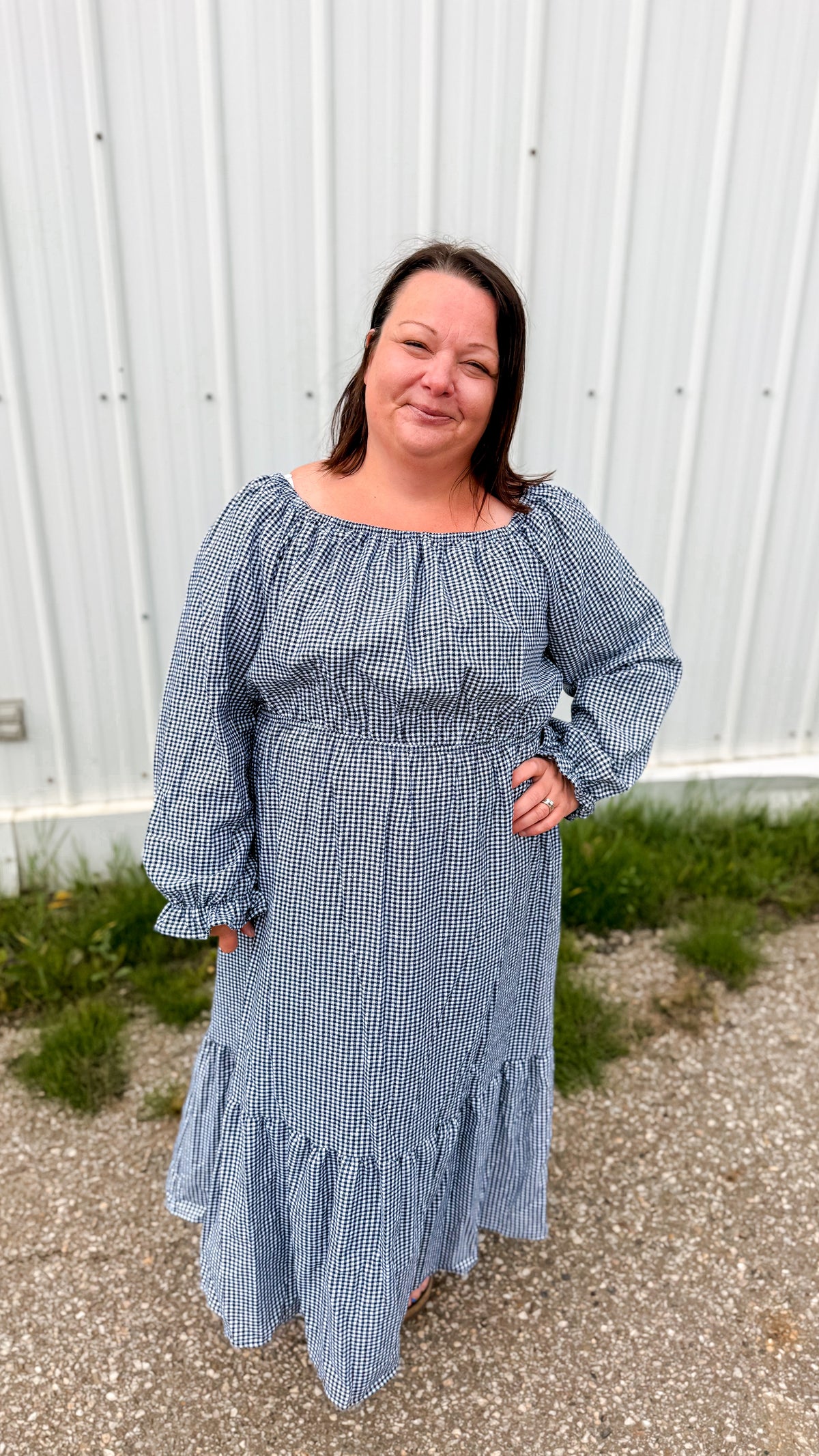Autumn Plaid Sundress | Black & Ivory