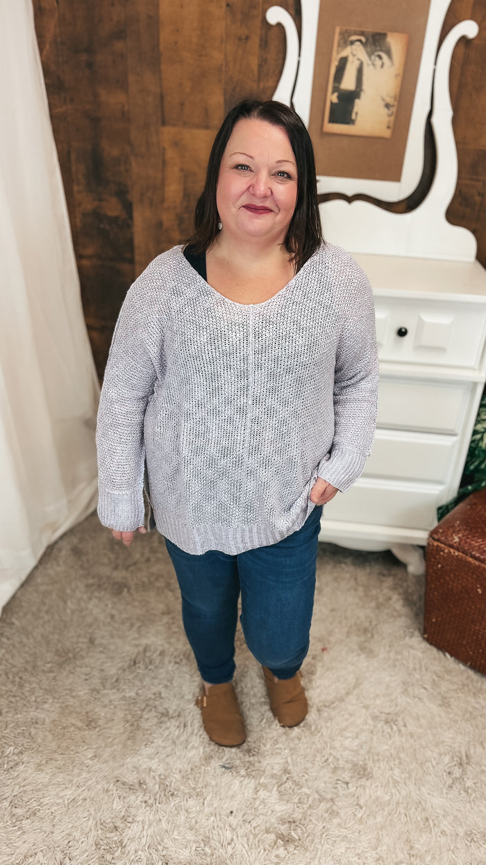 Lorraine Oversized Knit Sweater | Lavender