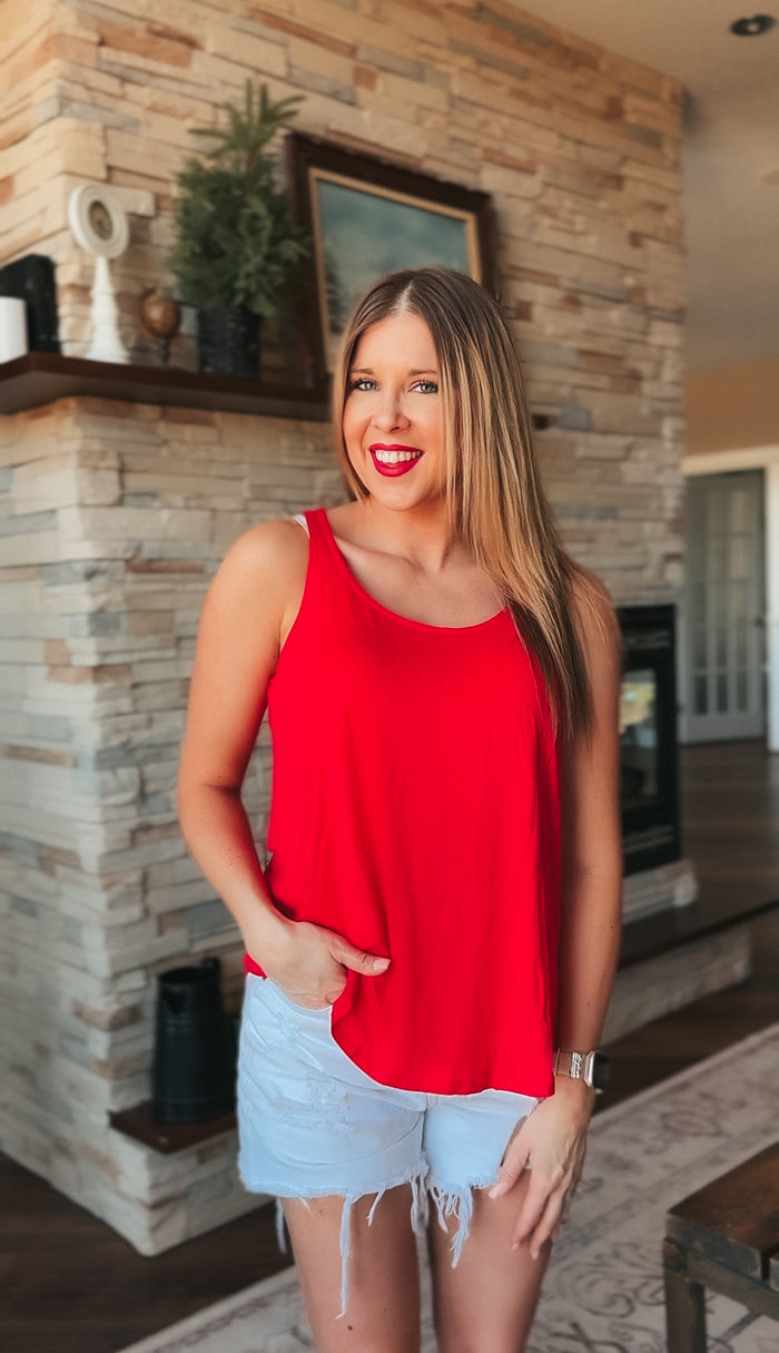 Morgan 2.0 Basic Tank Top | Red