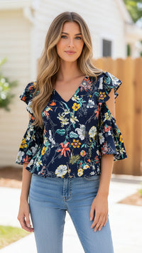 # 1 - Blue Floral | S | SAMPLE SALE
