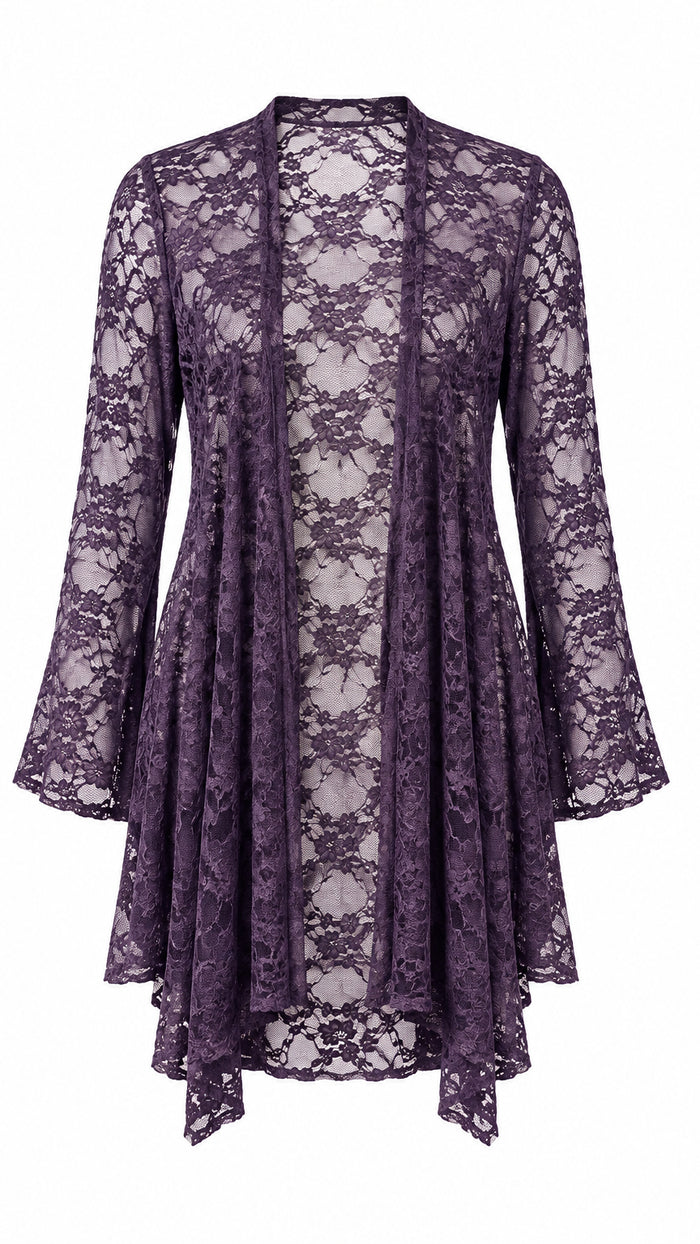 Rosemary Lace Cardigan | Purple