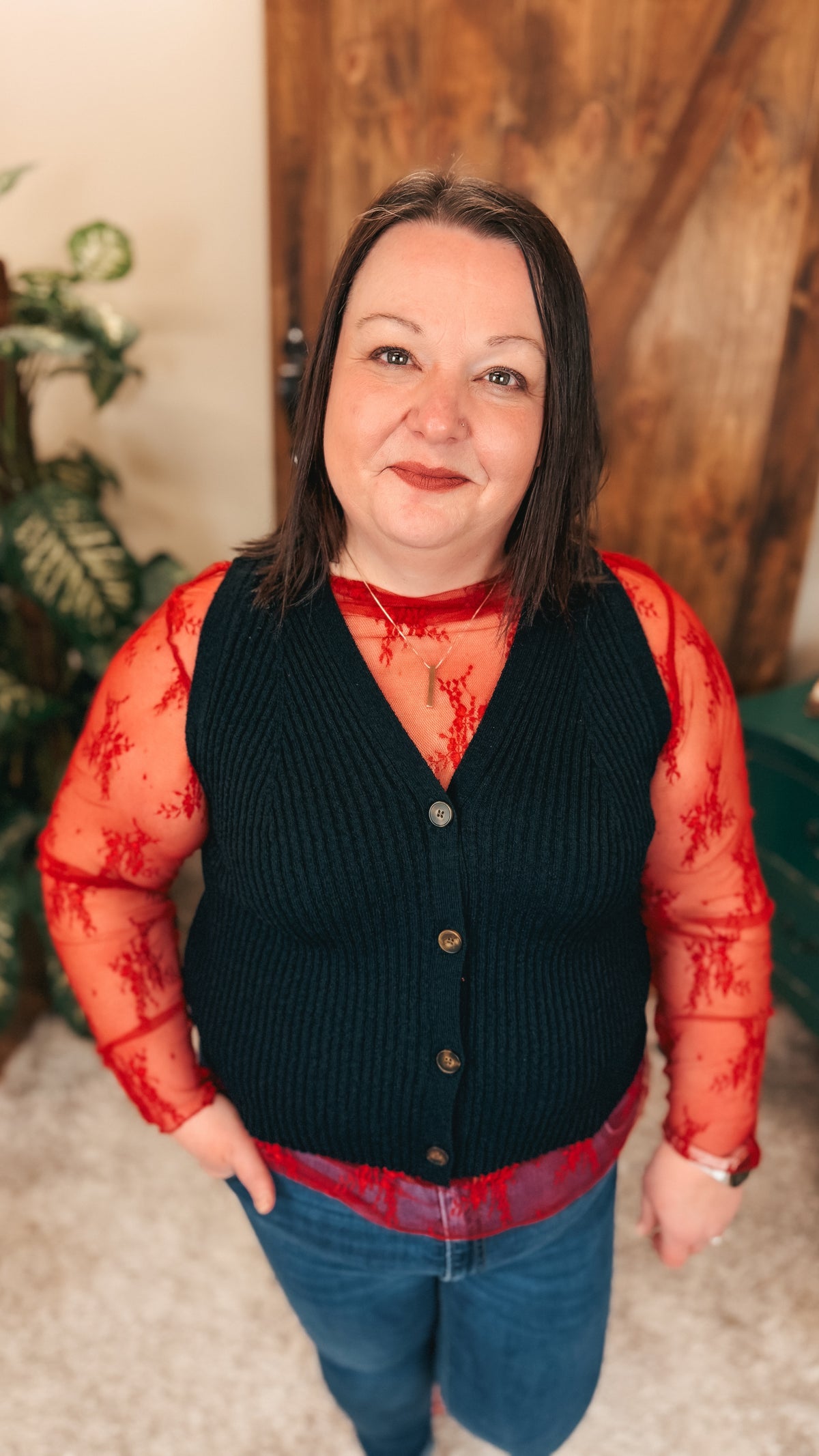 Amanda Knit Vest | Black