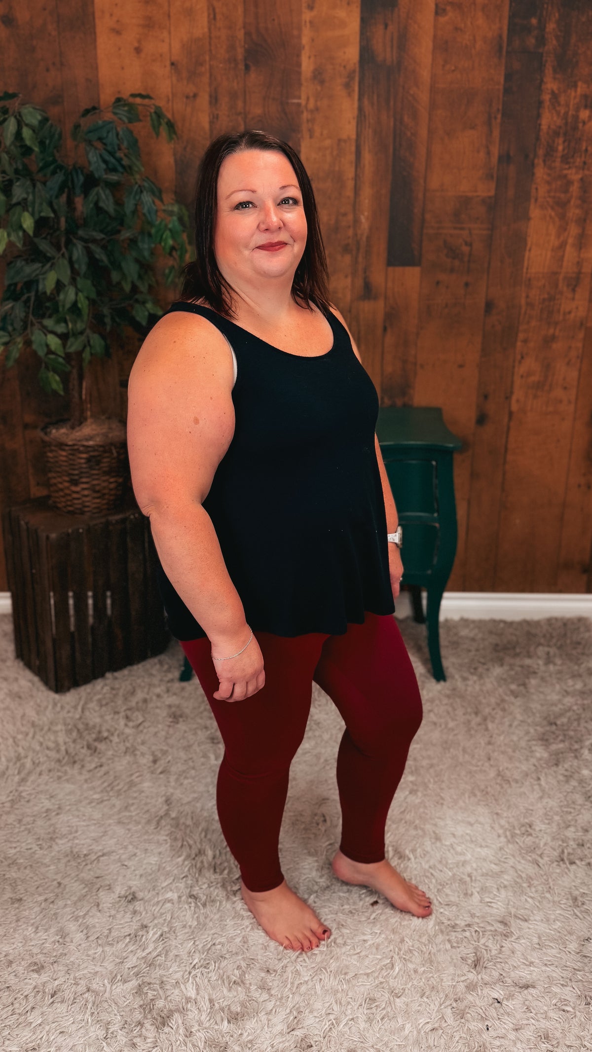 Rachel Leggings: Burgundy