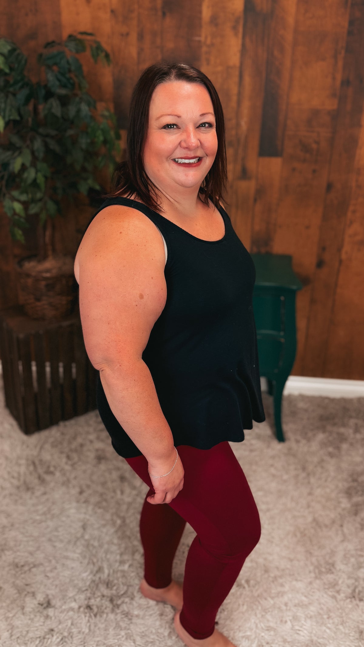Rachel Leggings: Burgundy