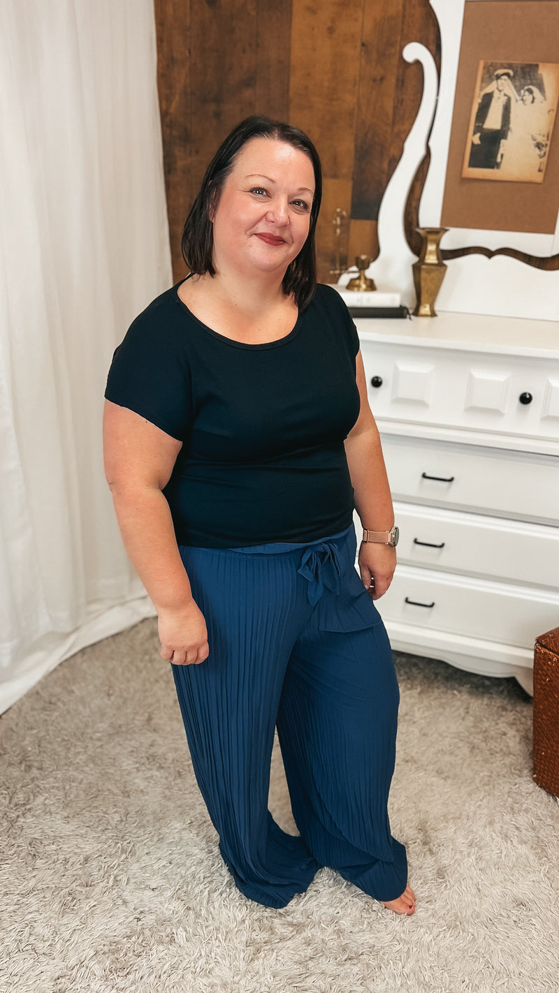 Blair Pleated Pants | Navy