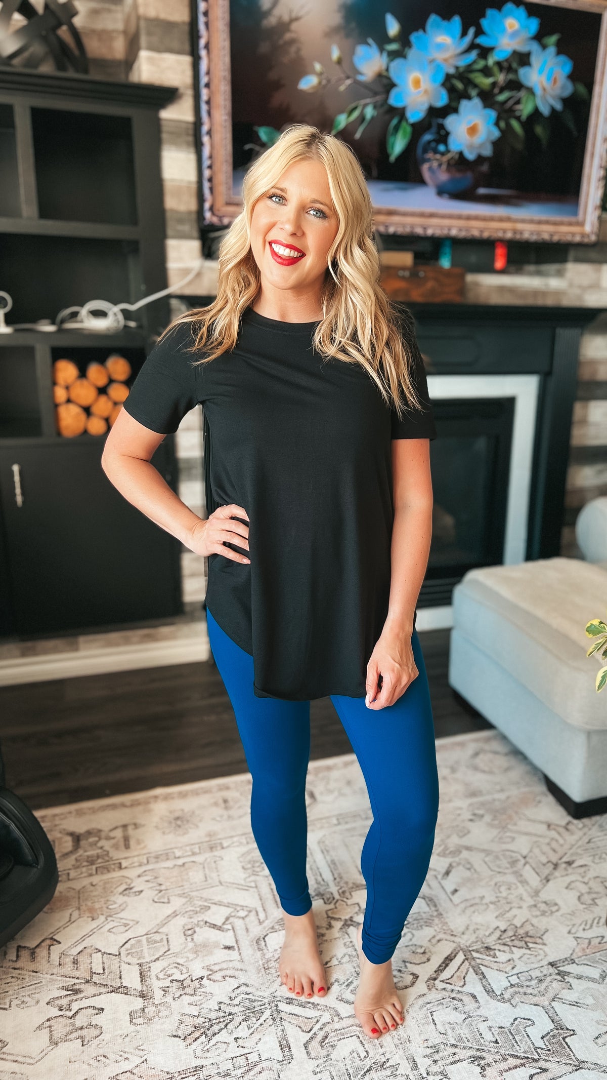 Rachel Leggings: Blue