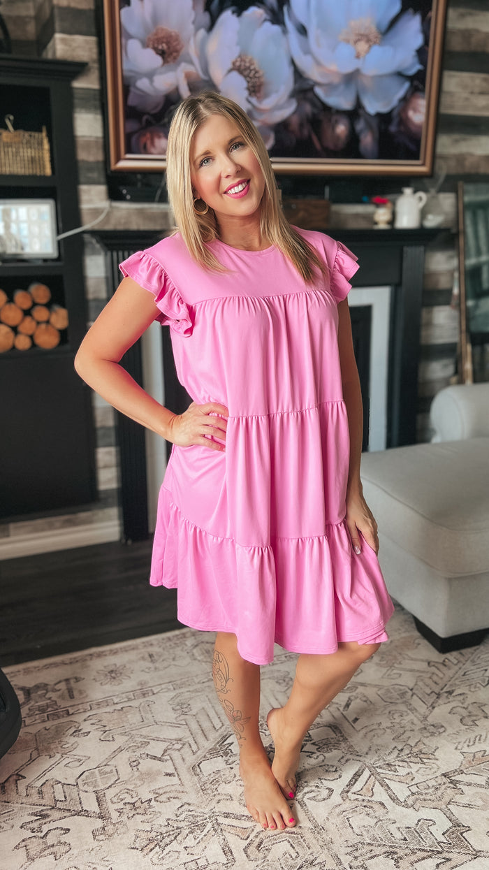 Lisa T-Shirt Dress: Pink