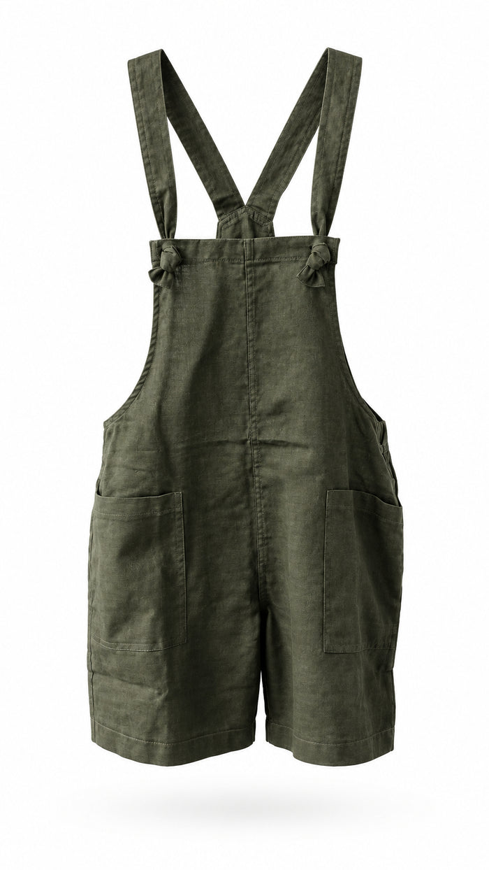 Jamie Short Overall Romper | Olive *SALE*