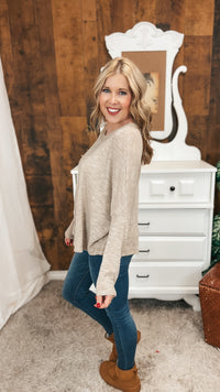 Kimberly Knit Top | Taupe